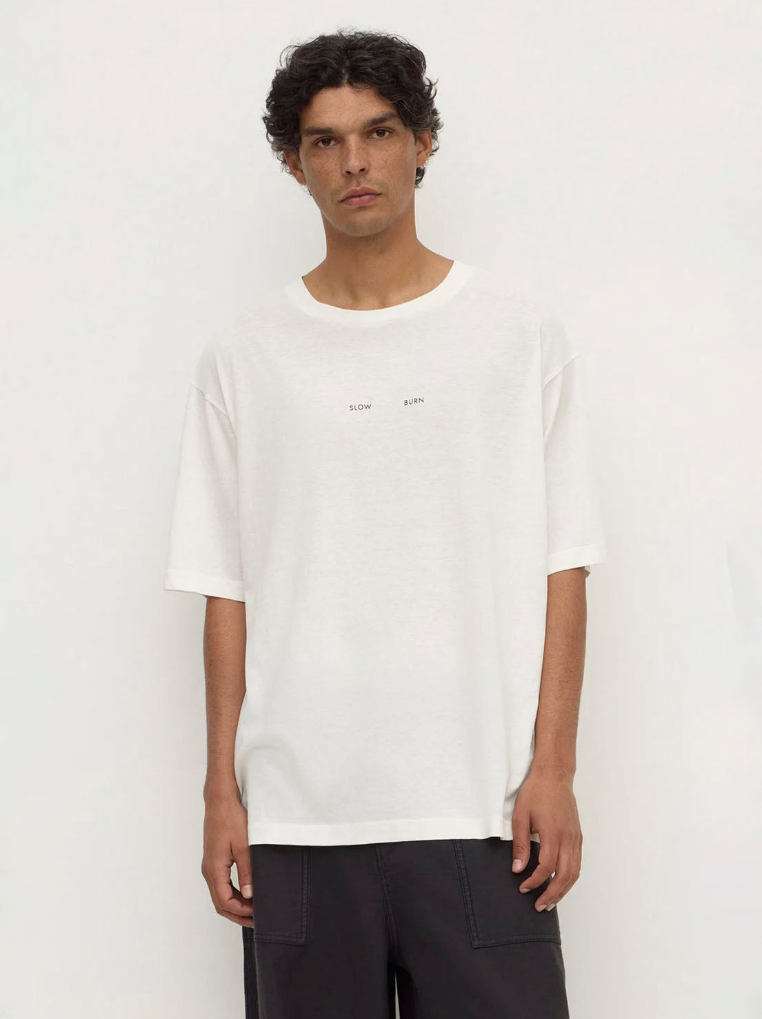 Assembly Label - Slow Burn Cotton Hemp Tee - Antique White