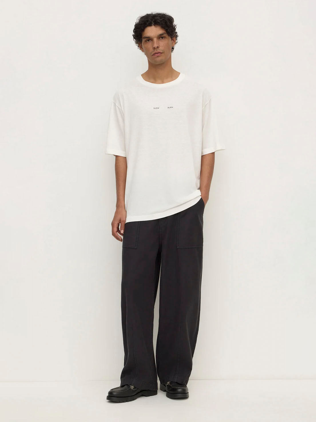 Assembly Label - Slow Burn Cotton Hemp Tee - Antique White