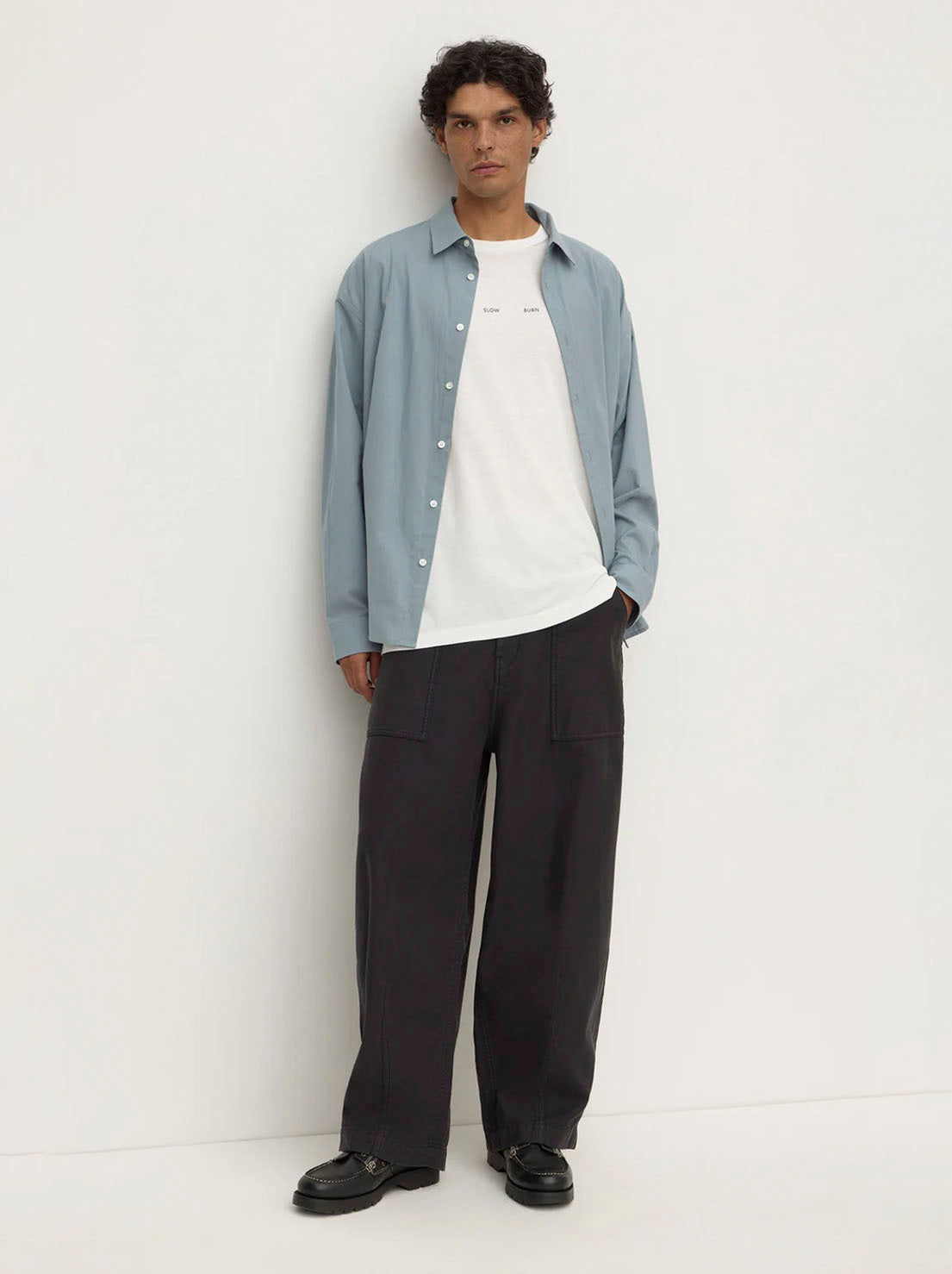 Assembly Label - Slow Burn Cotton Hemp Tee - Antique White
