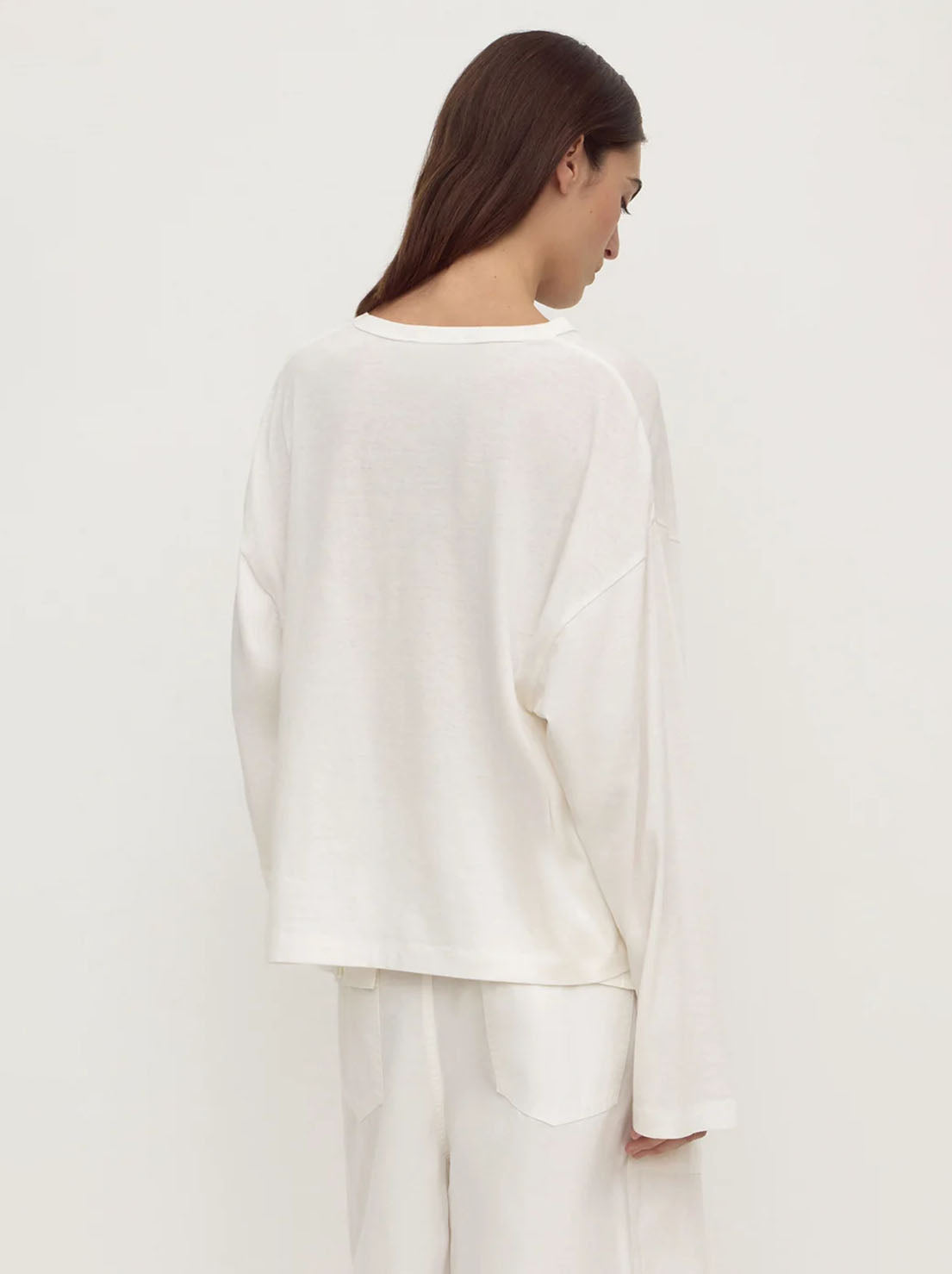 Assembly Label - Slow Burn Wide Long Sleeve Tee - Antique White