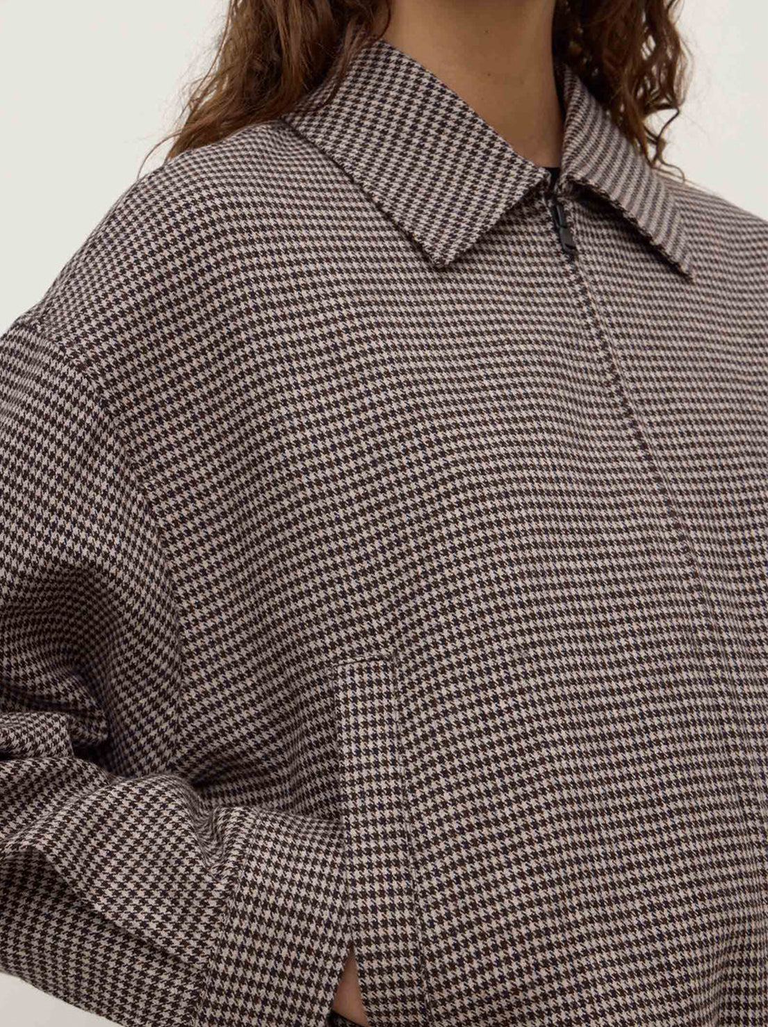 Assembly Label - Solana Wool Jacket - Brown Black Check