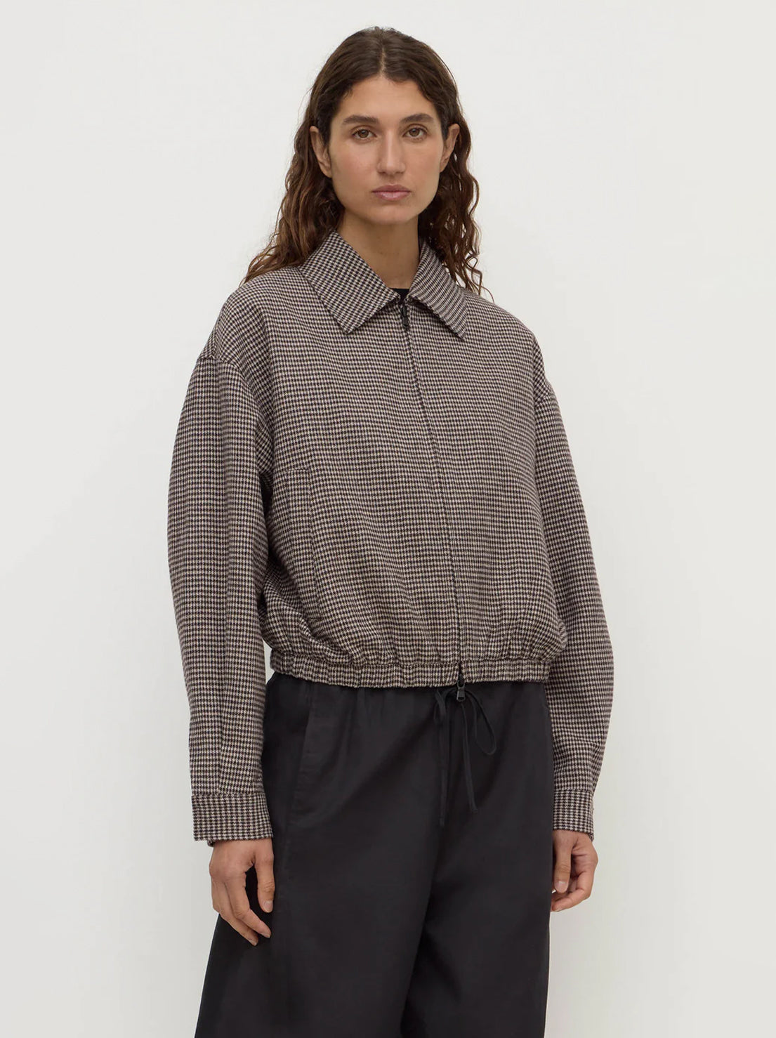 Assembly Label - Solana Wool Jacket - Brown Black Check