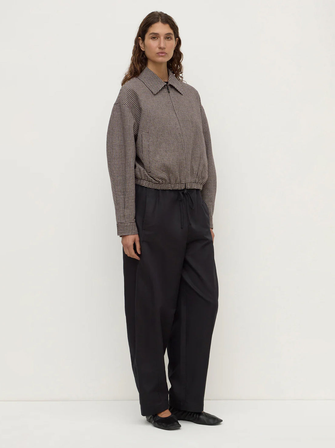 Assembly Label - Solana Wool Jacket - Brown Black Check
