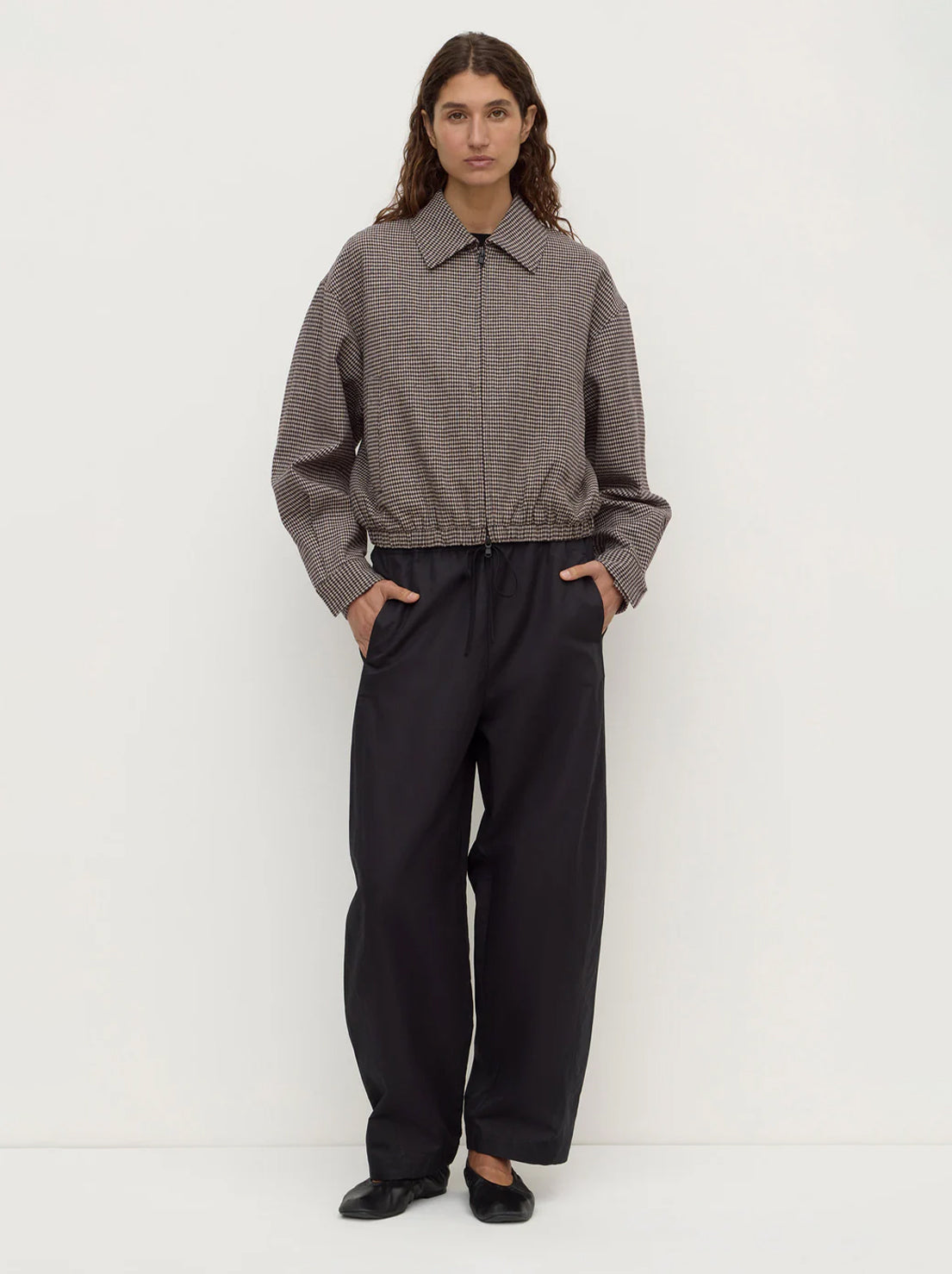 Assembly Label - Solana Wool Jacket - Brown Black Check