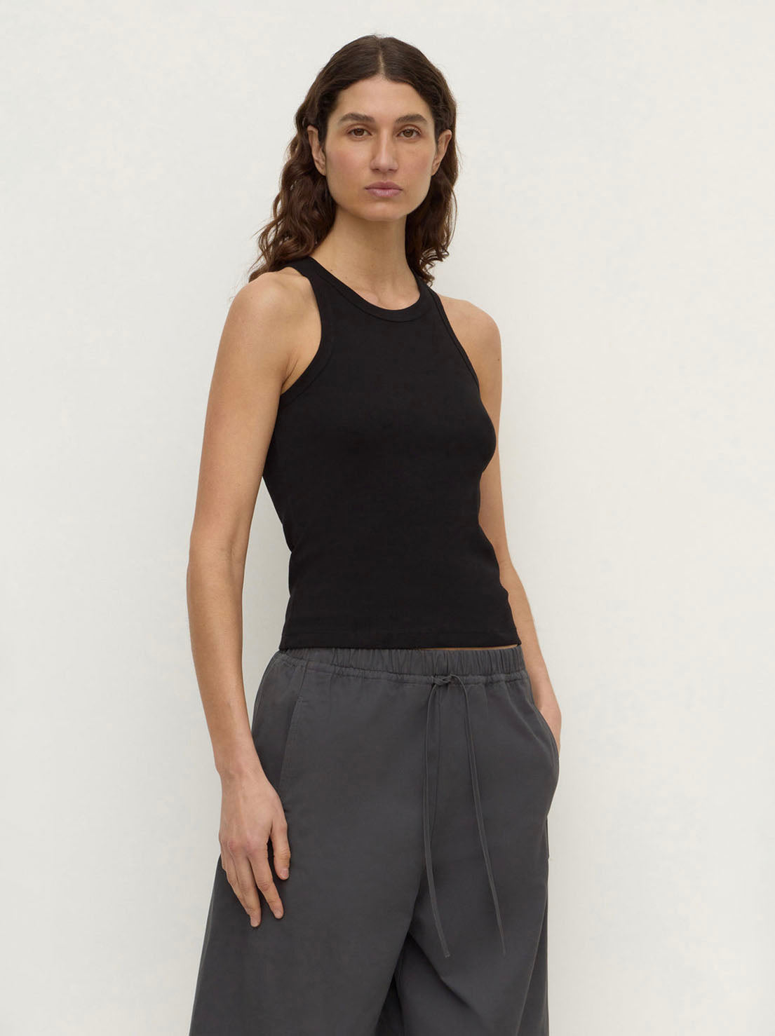 Assembly Label - Tabitha Rib Tank - Black