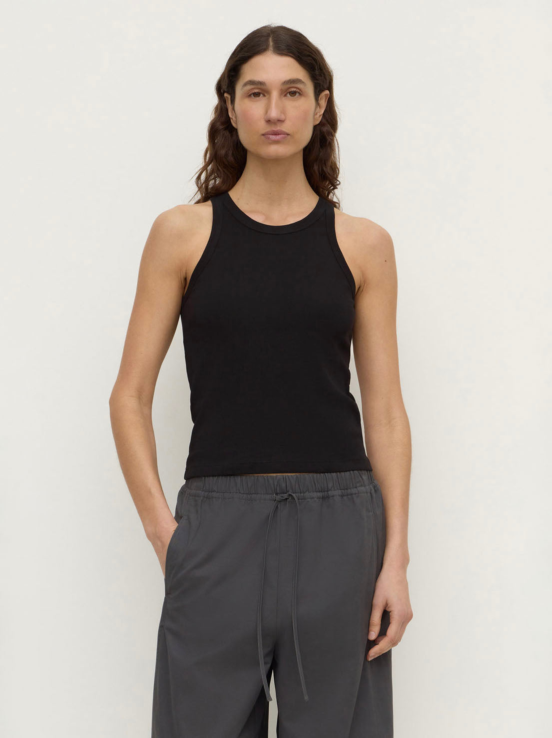 Assembly Label - Tabitha Rib Tank - Black