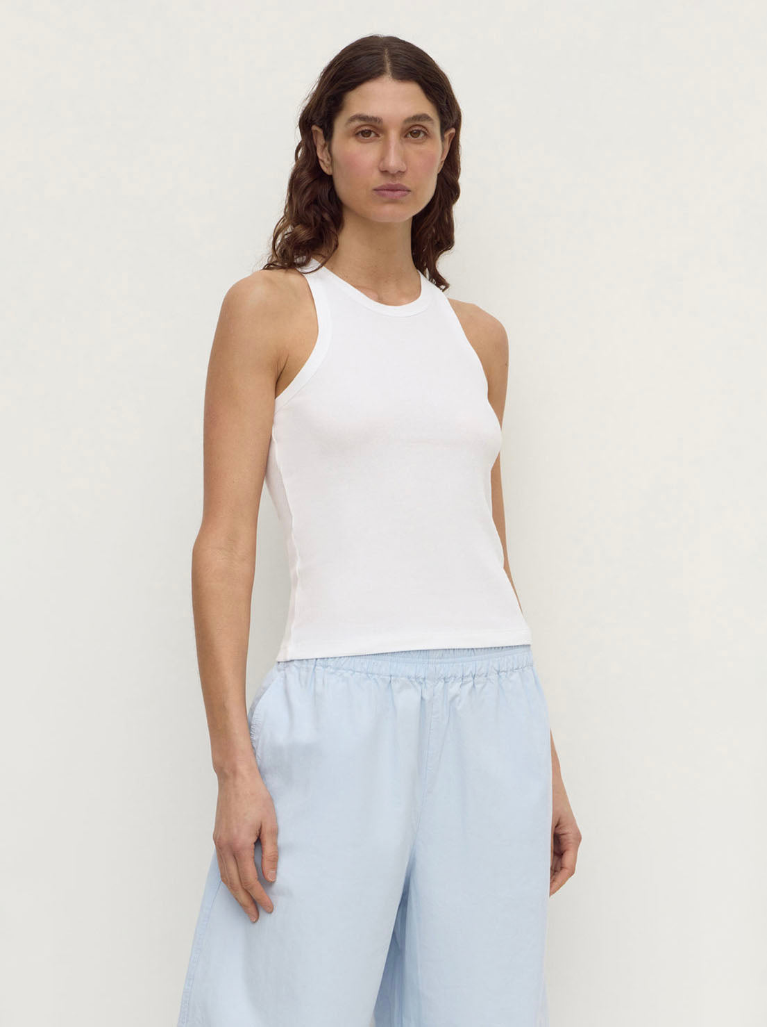Assembly Label - Tabitha Rib Tank - White