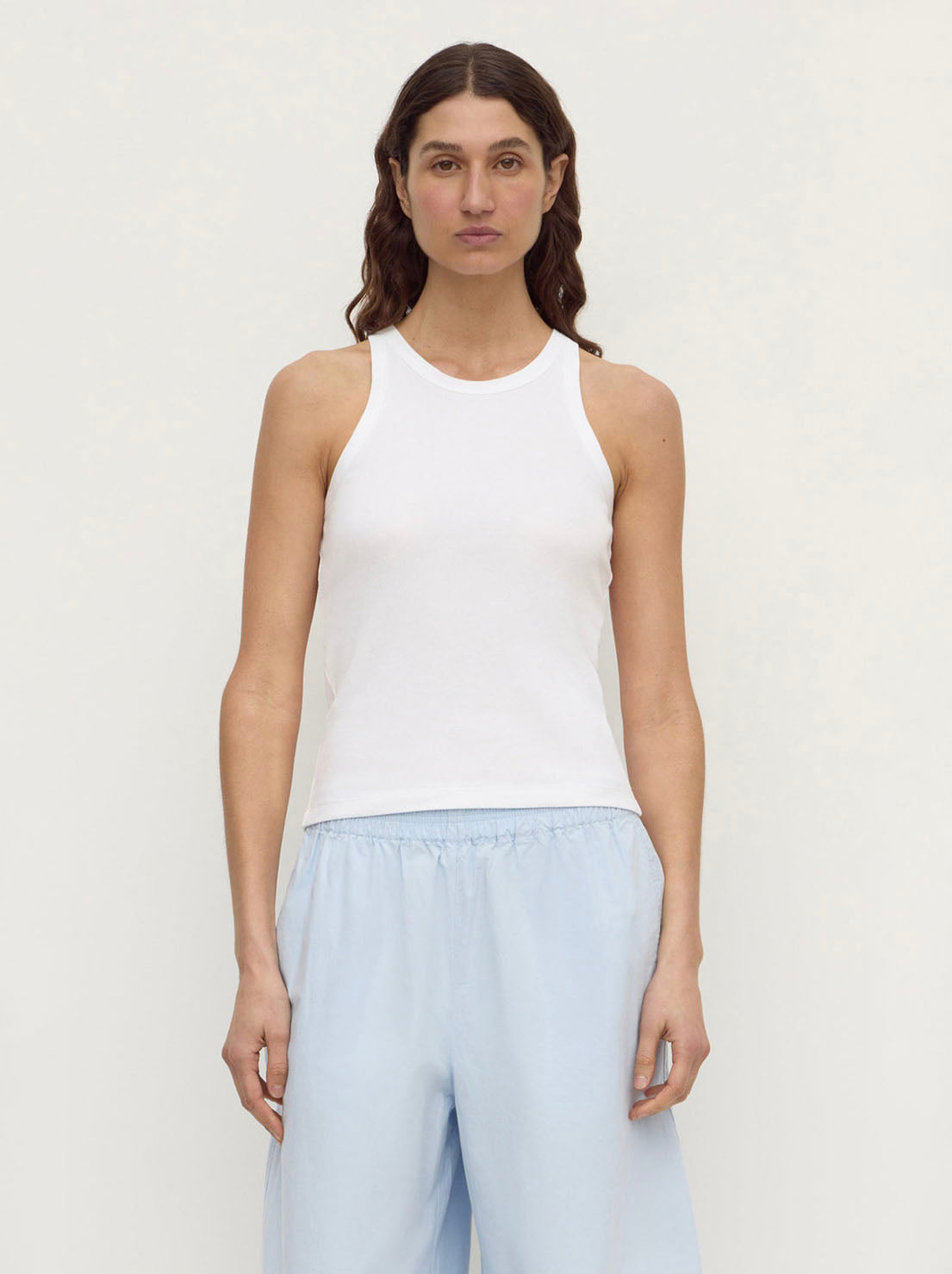 Assembly Label - Tabitha Rib Tank - White