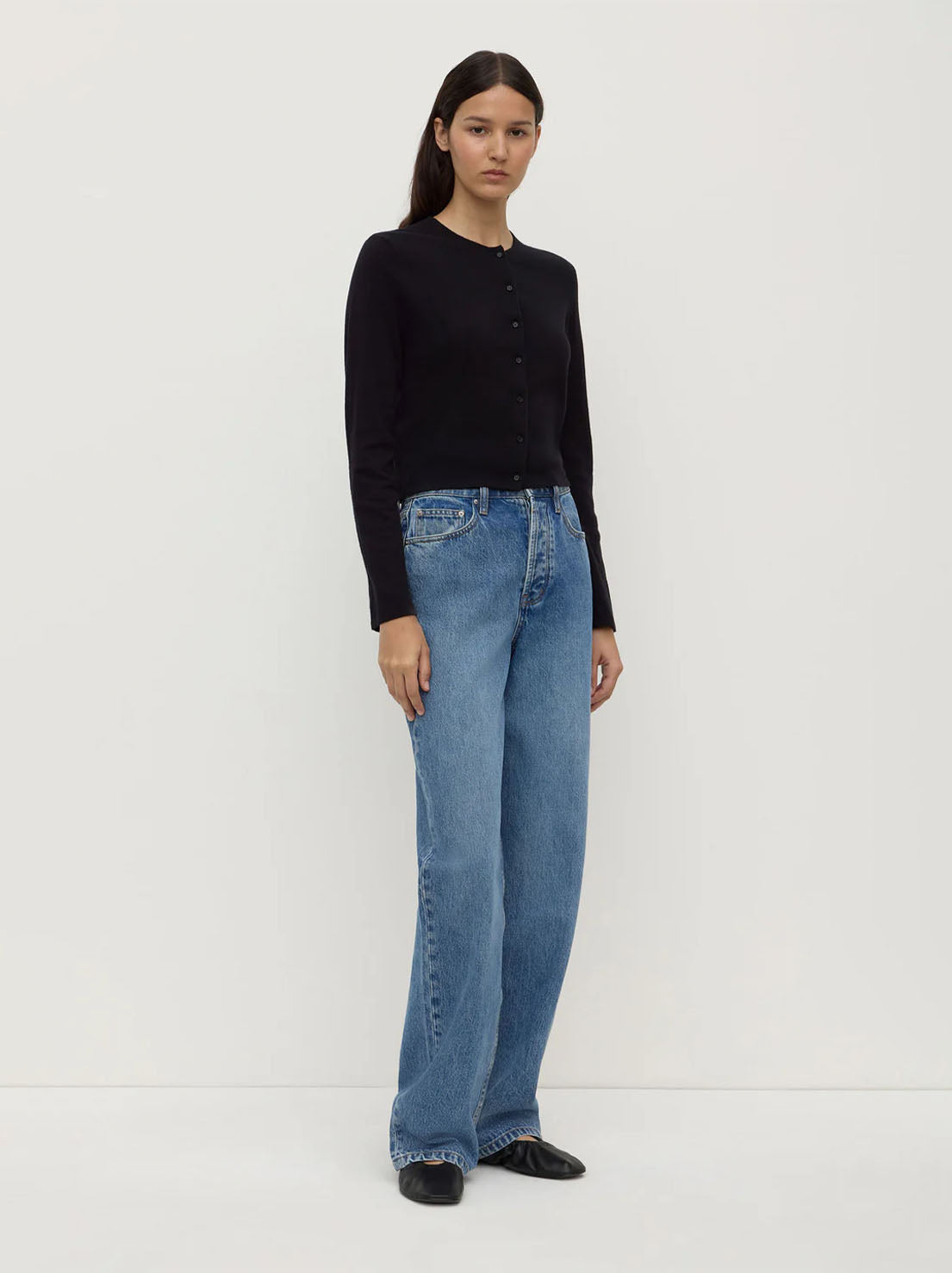 Assembly Label - Tilly Cotton Cashmere Cardigan - Black