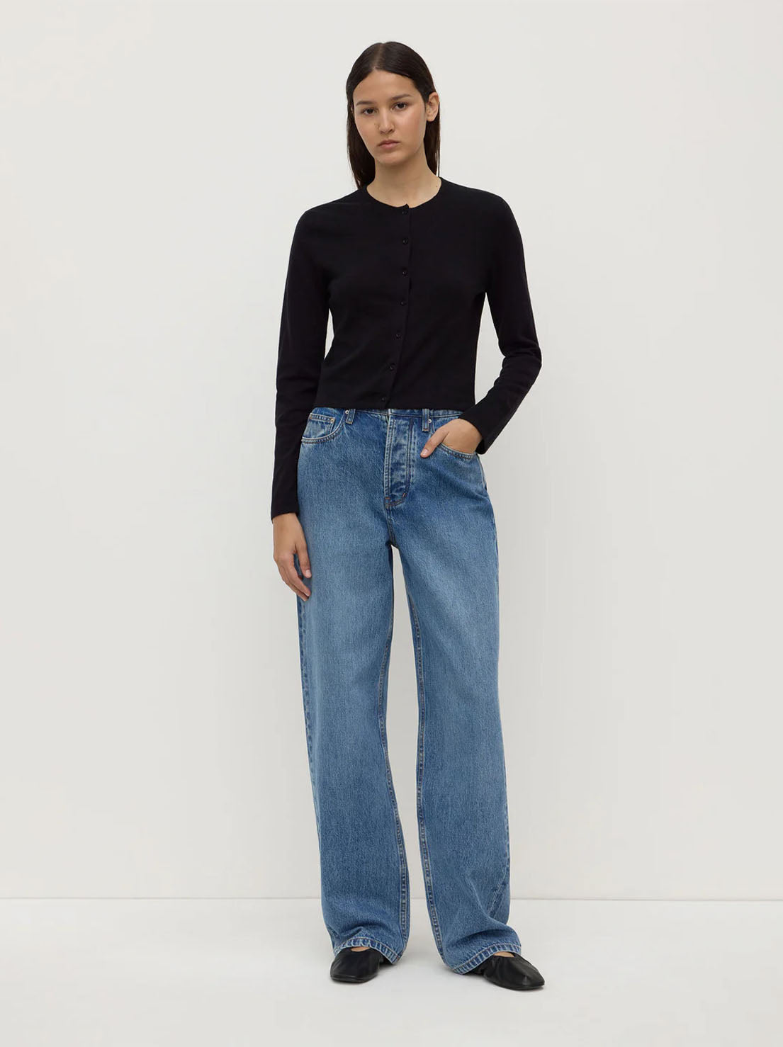 Assembly Label - Tilly Cotton Cashmere Cardigan - Black