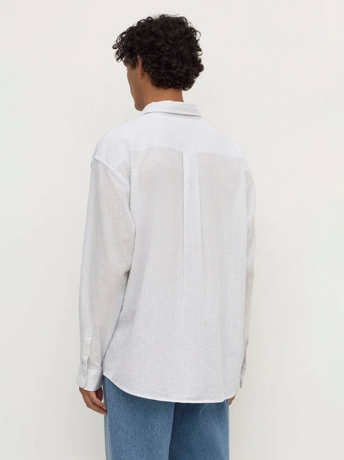 Assembly Label - Will Long Sleeve Shirt - White / Navy