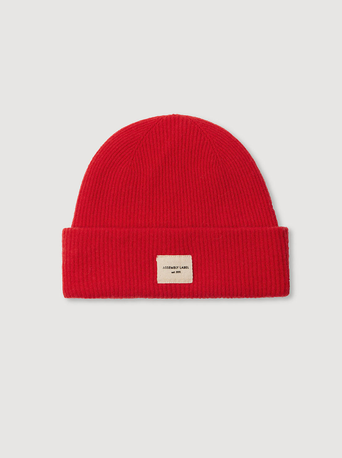 Assembly Label - Wool Rib Beanie - Flame