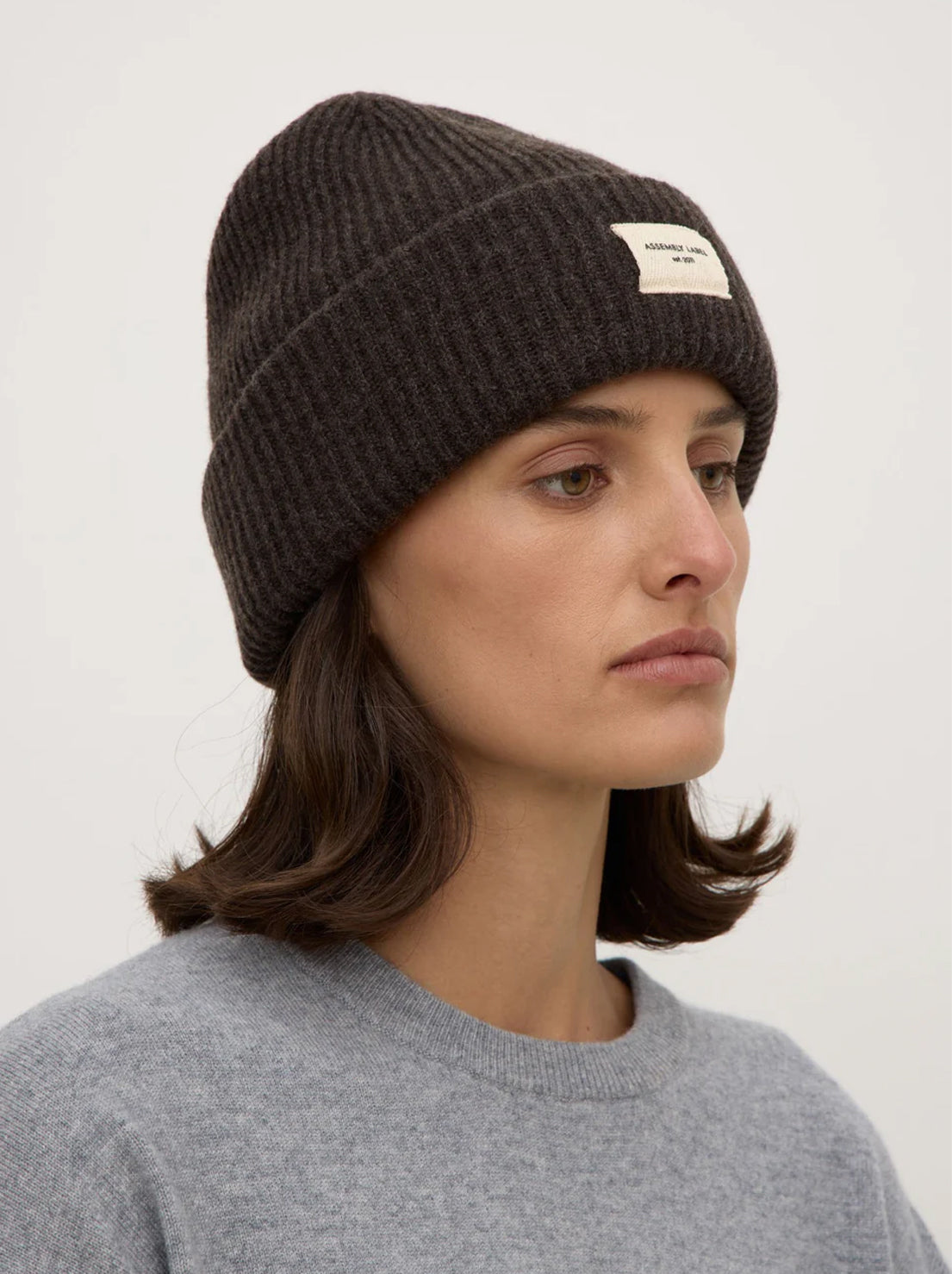 Assembly Label - Wool Rib Beanie - Ganache