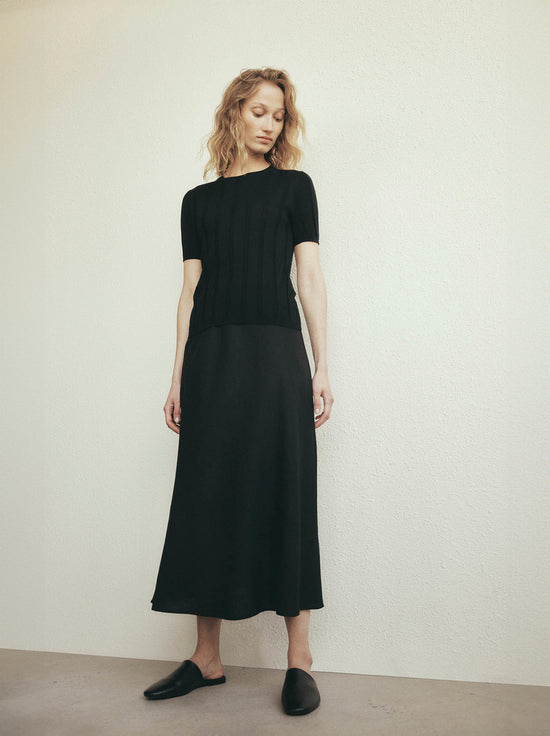 Assembly - Stella Linen Bias Skirt - Black