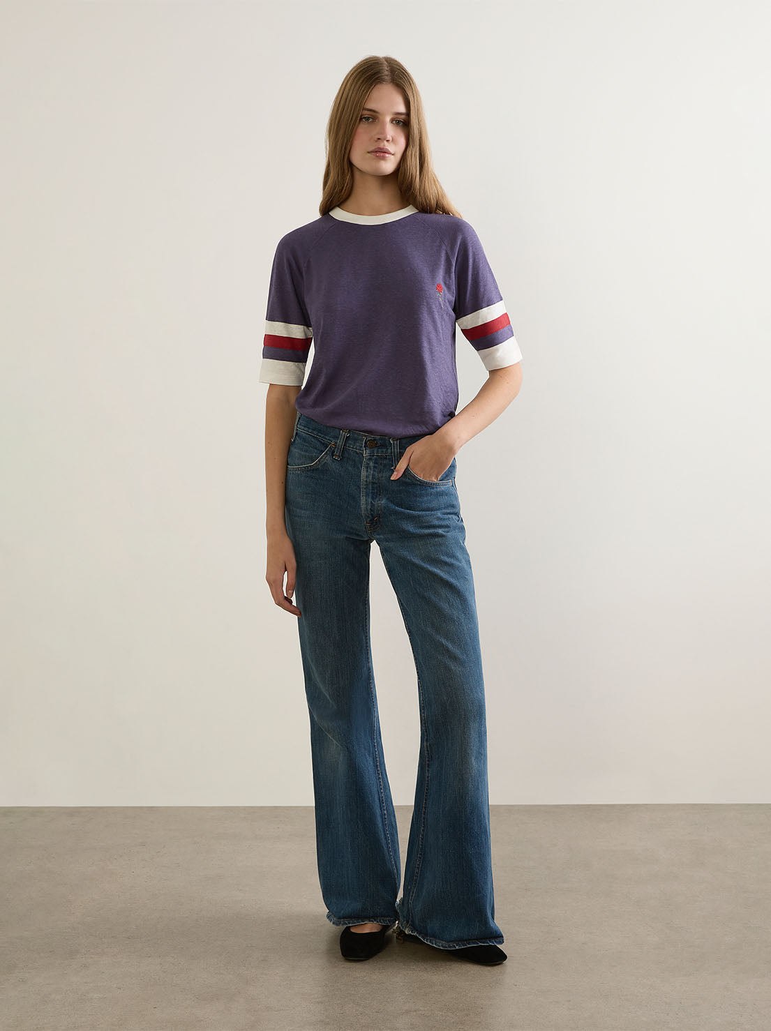 Auguste - Cali Raglan Tee -  Dusty Navy