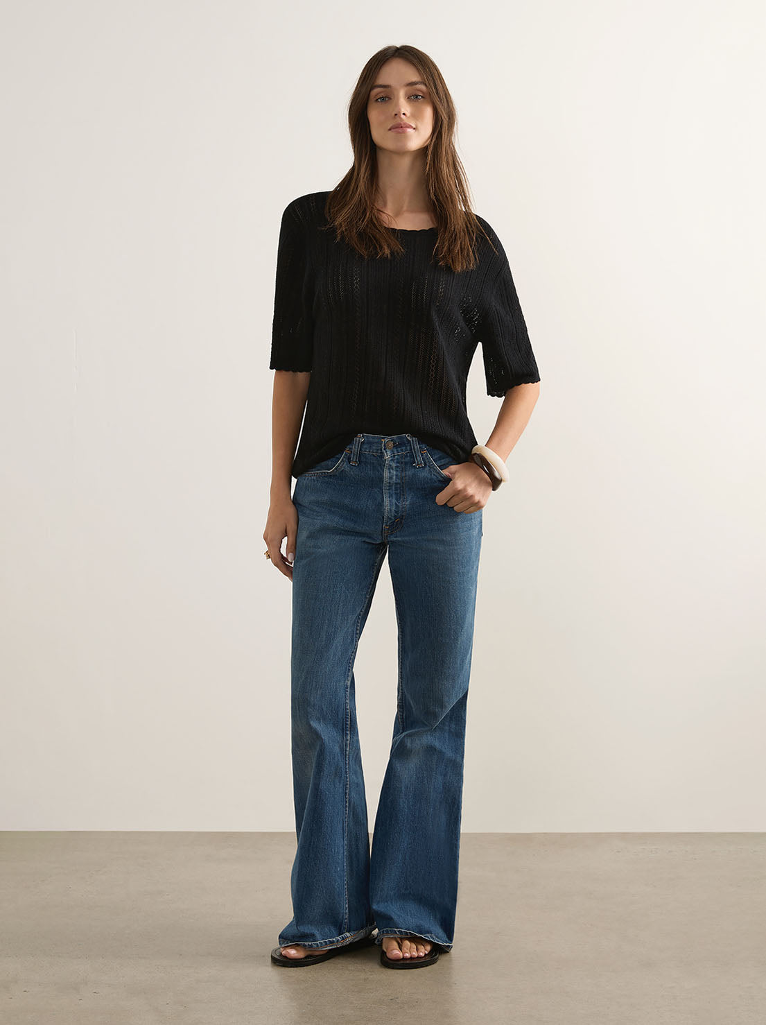 Auguste - Callen Knit Tee - Black