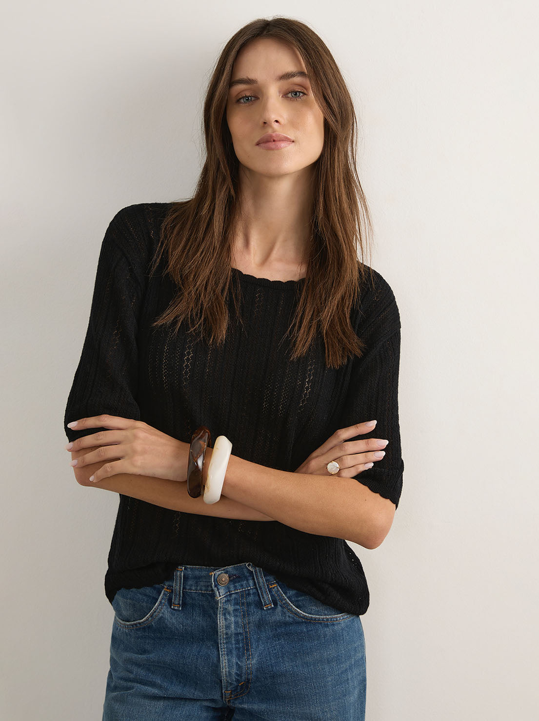 Auguste - Callen Knit Tee - Black