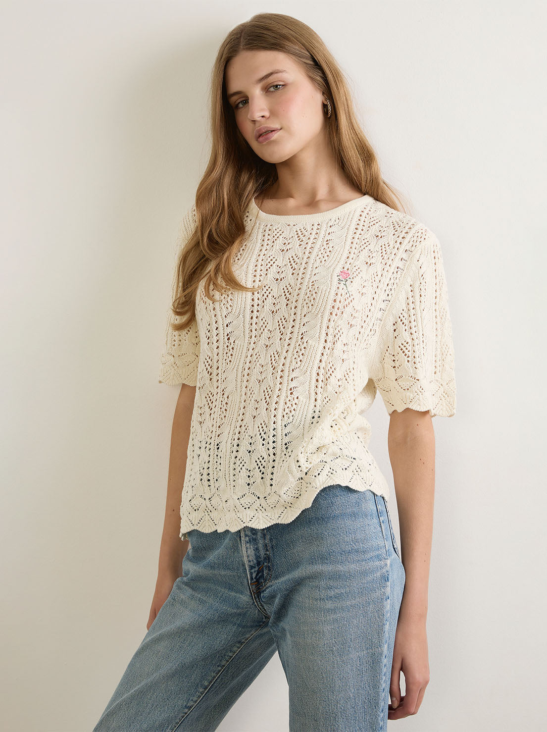 Auguste - Callen Knit Tee - Off White