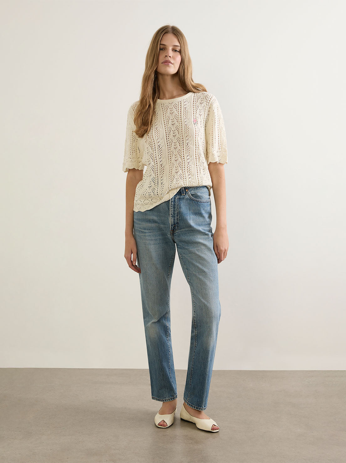 Auguste - Callen Knit Tee - Off White