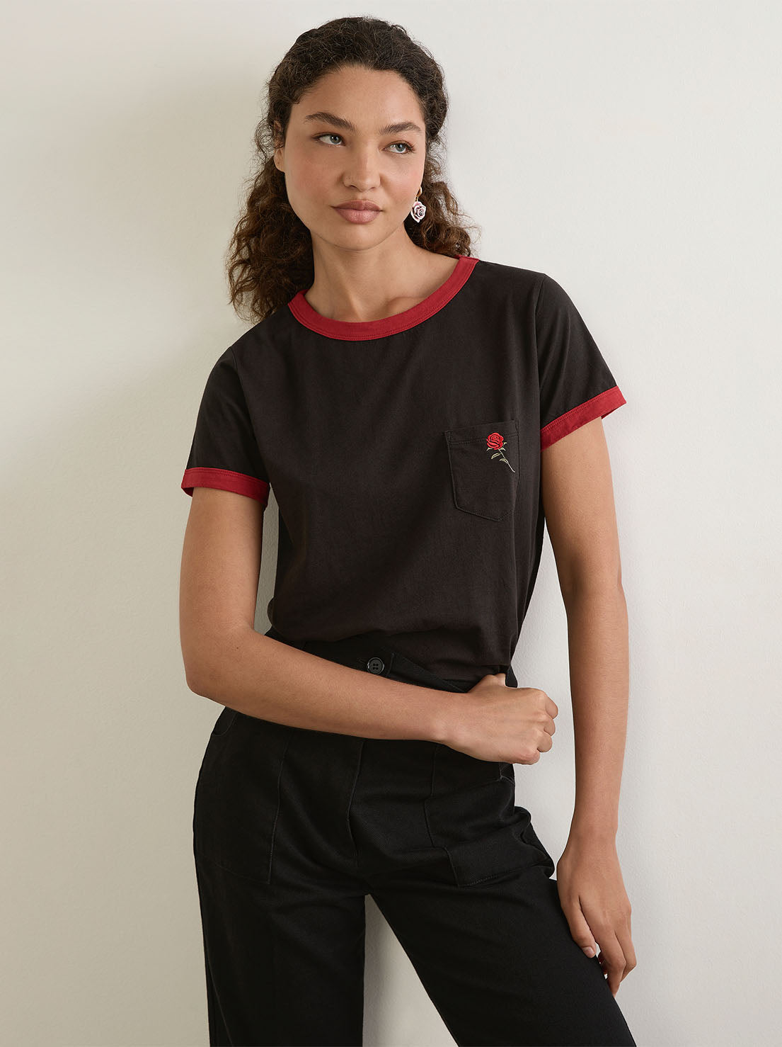 Auguste - Carter Ringer Tee - Black