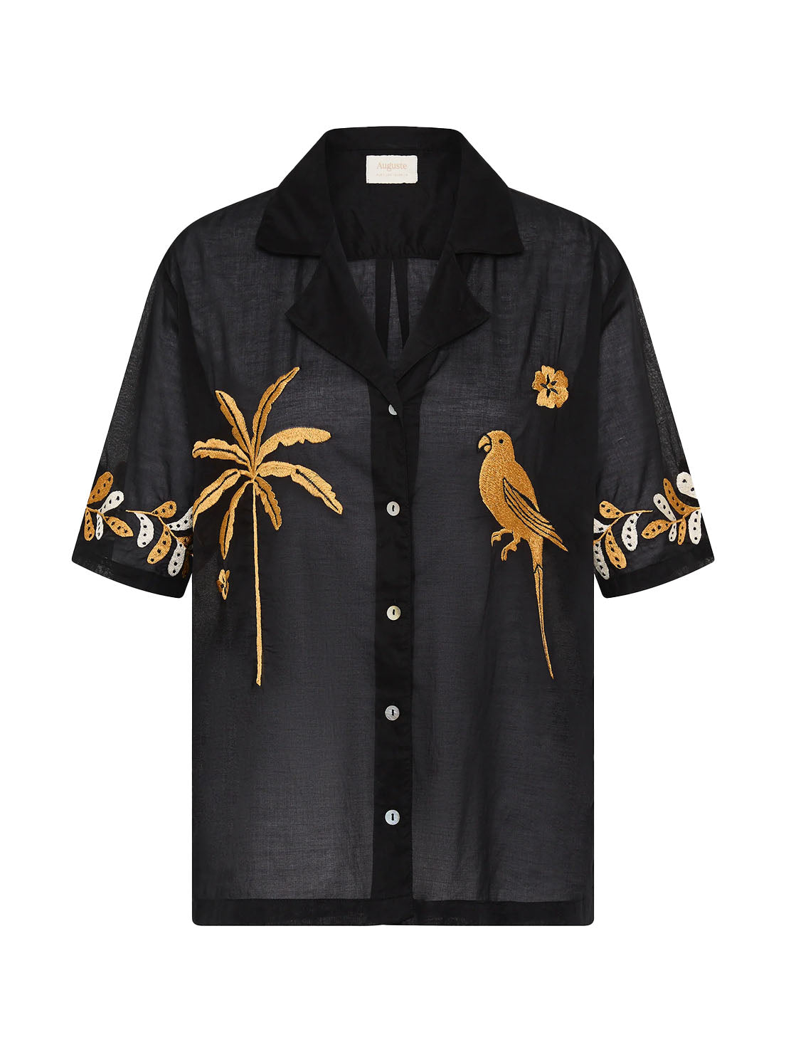 Auguste - Embroidered Rio Shirt - Black