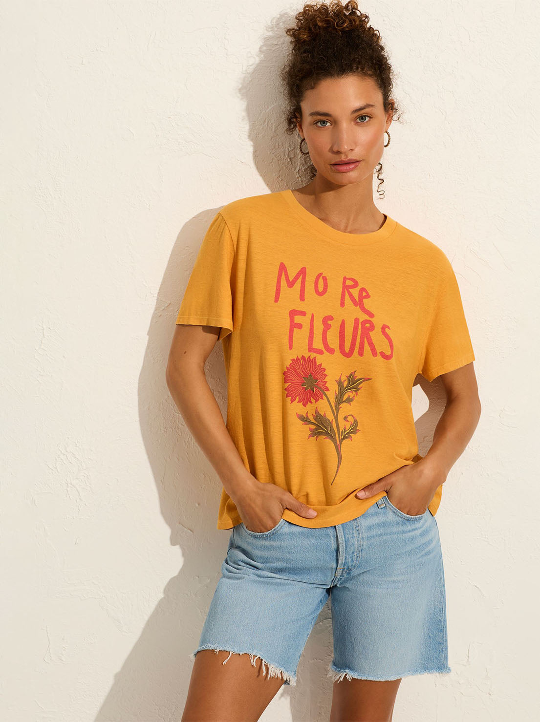 Auguste - Fleurs Classic Tee - Mango