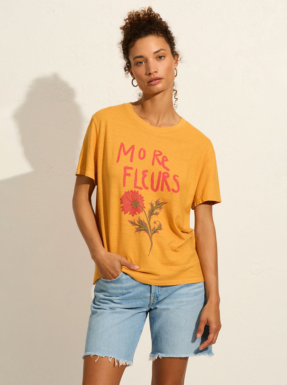 Auguste - Fleurs Classic Tee - Mango