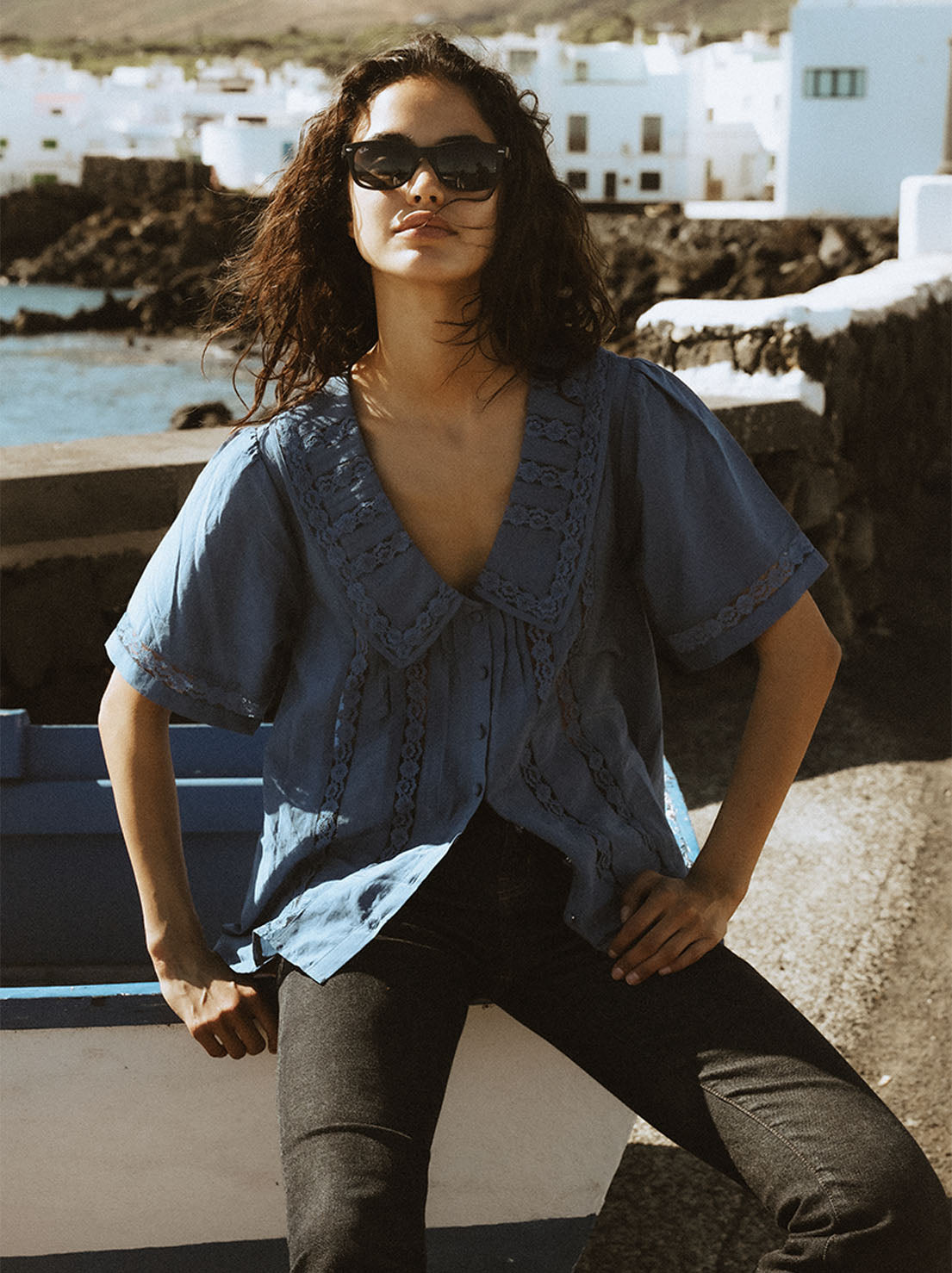 Auguste - Ophelia Blouse - Duck Egg Blue