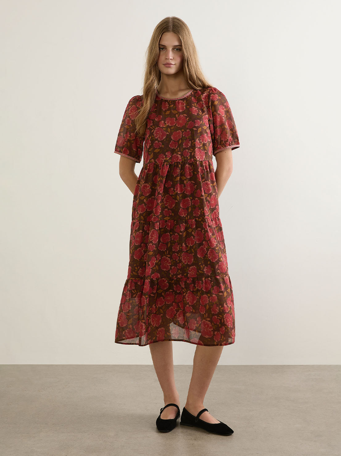 Auguste - Poetica Midi Dress - Espresso