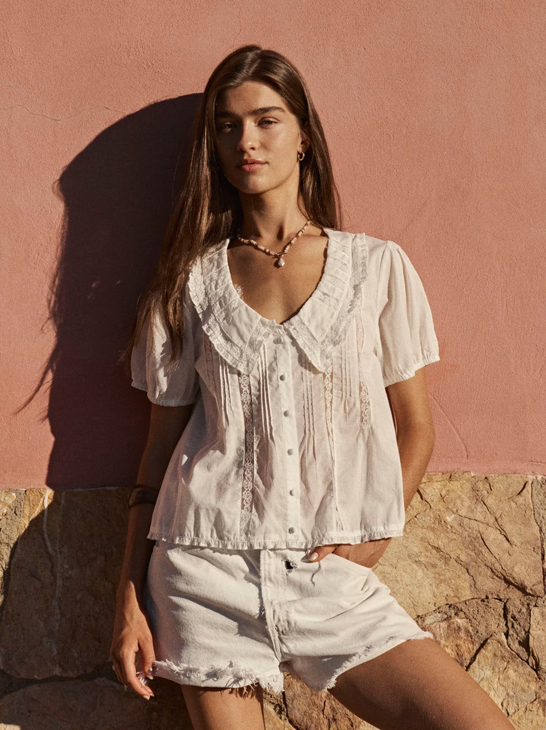Auguste - Violette Blouse - White