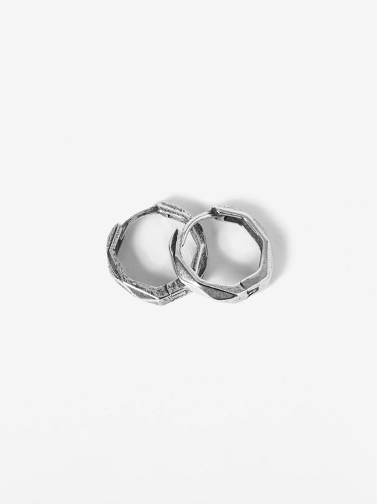 Billie Jo. - Carve Earrings Double - Silver