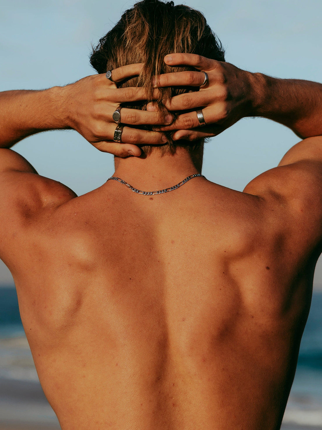 Billie Jo. - Figaro Chain Necklace - Silver