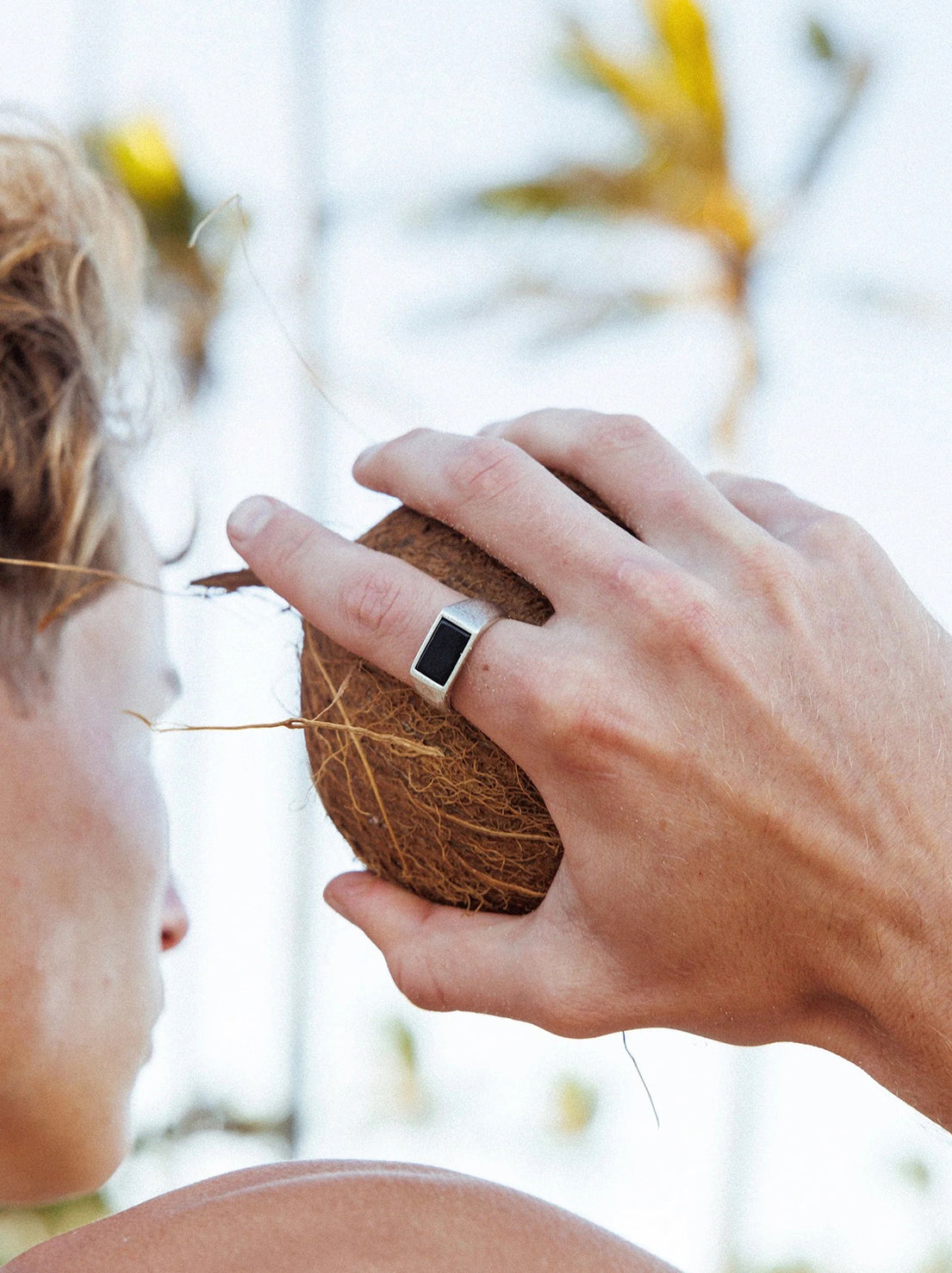 Billie Jo. - Onyx Ring - Silver