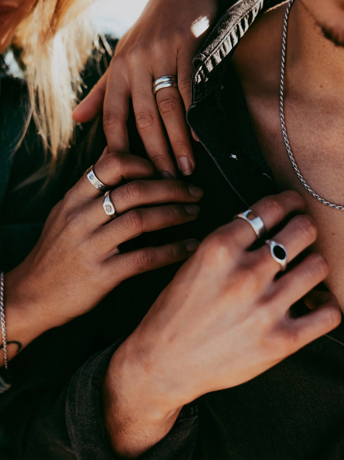 Billie Jo. - Rope Necklace - Silver