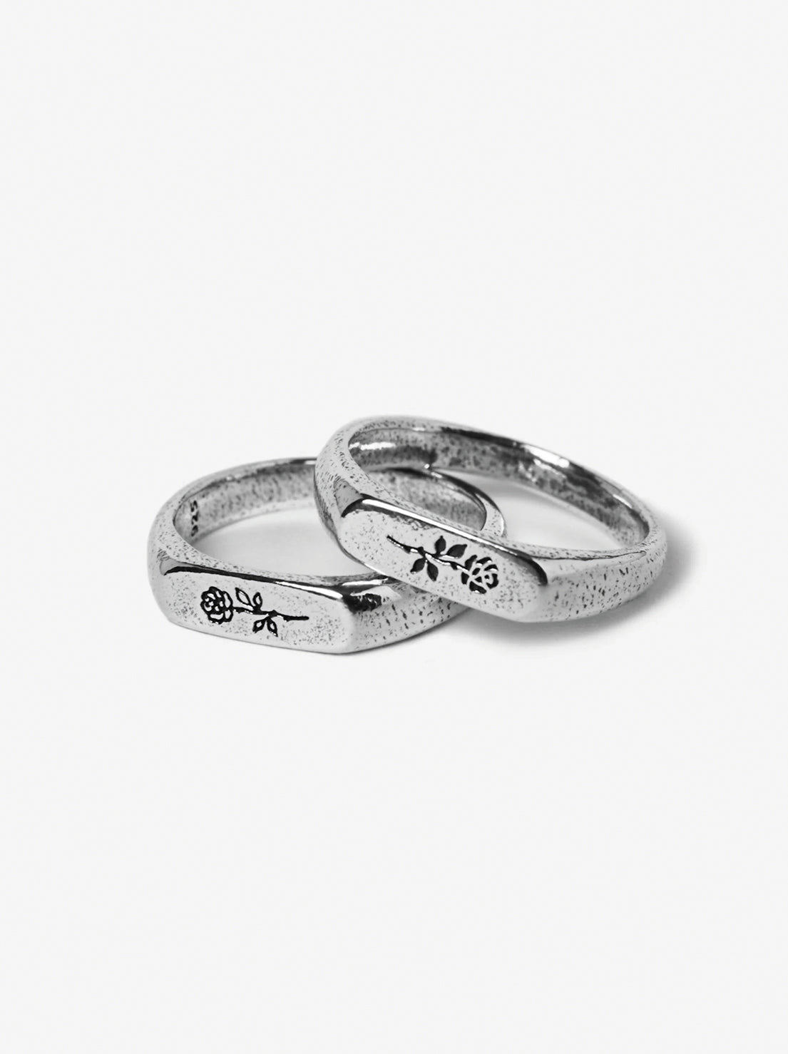 Billie Jo. - Rosa Stacker Rings - Silver