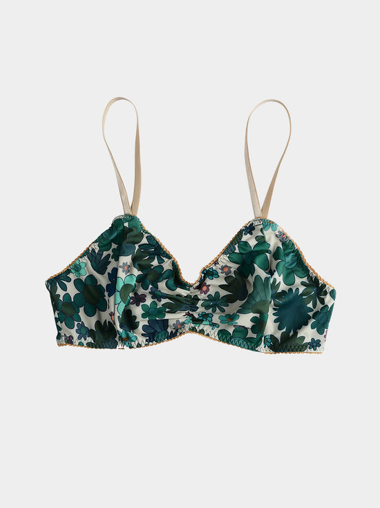 Load image into Gallery viewer, Bimby + Roy - Bralette - NANUMA (Green Florals)

