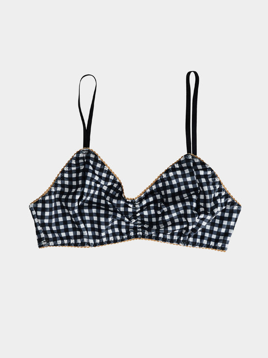 Bimby + Roy - Bralette - PAU (Black Gingham)