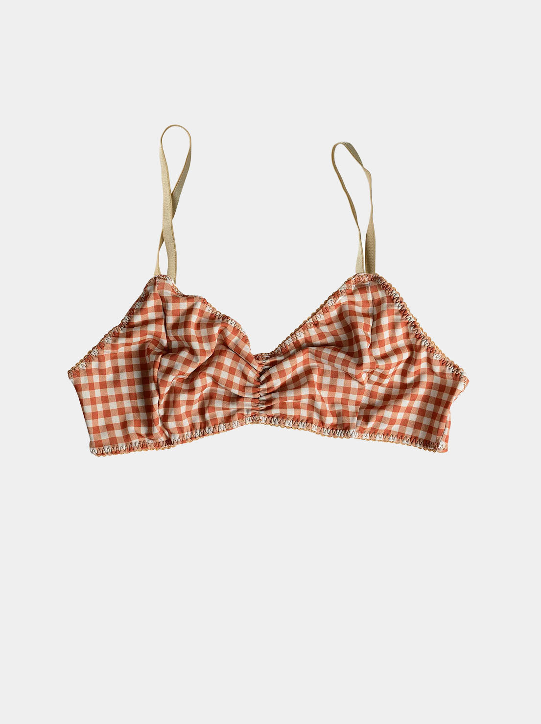 Bimby + Roy - Bralette - ULA (Light Caramel Gingham)
