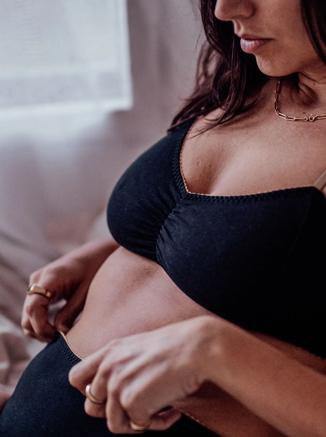 Bimby + Roy - Cotton Bralette - BLACK
