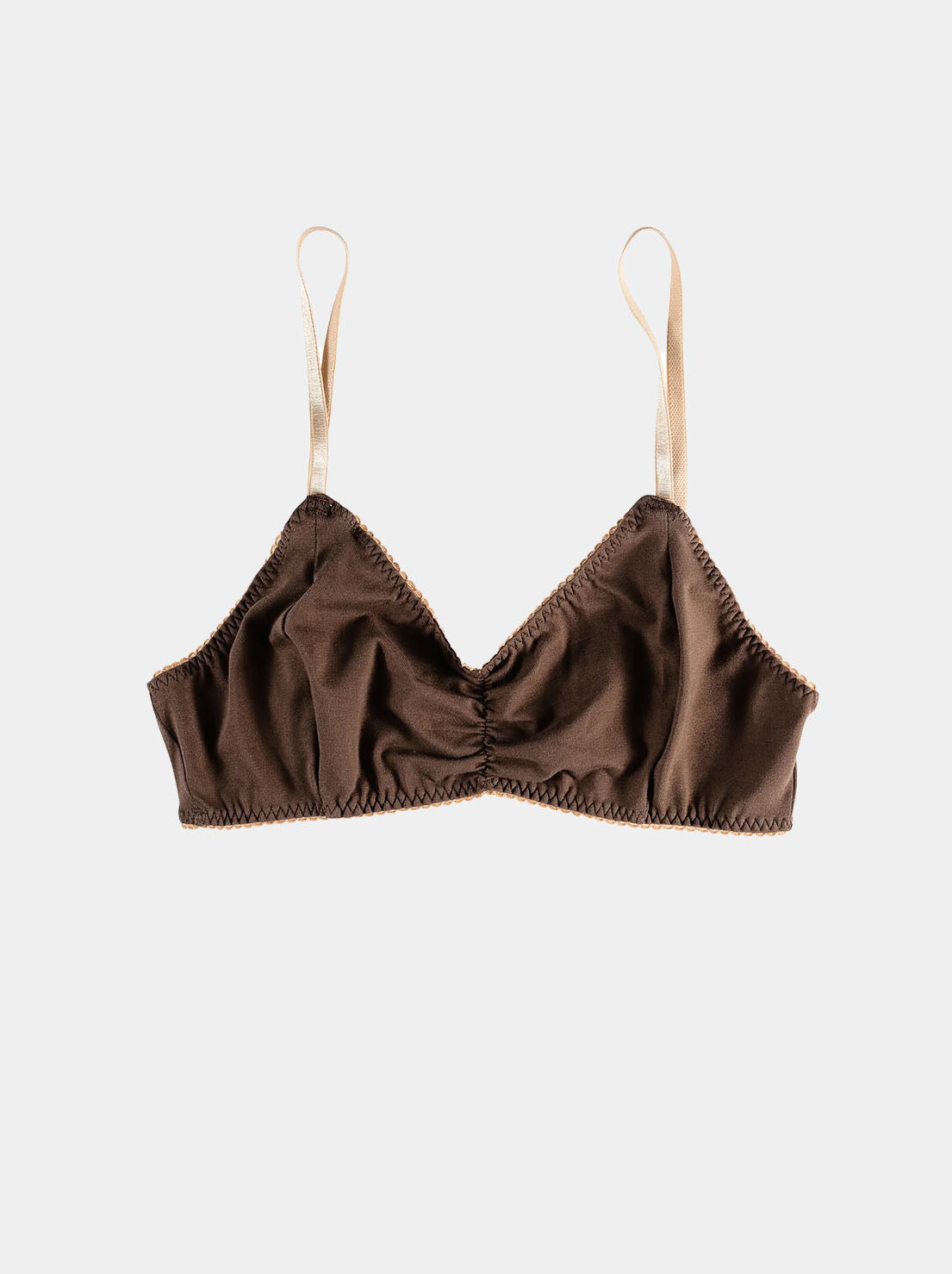 Bimby + Roy - Cotton Bralette - COCOA BUTTER