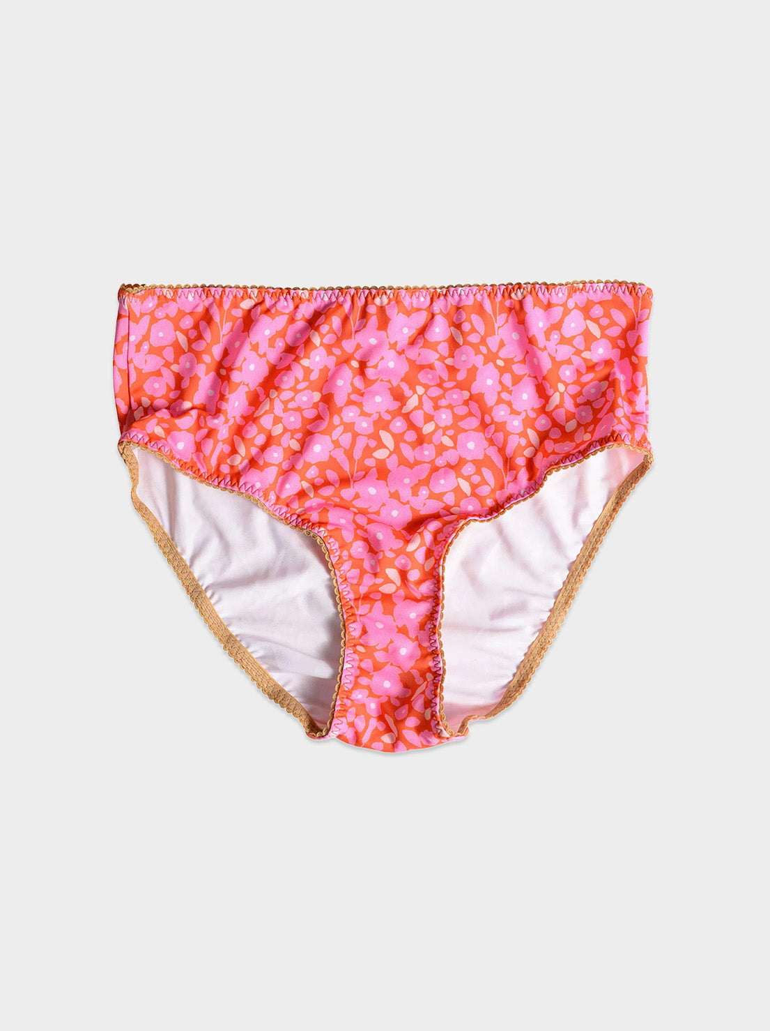 Bimby + Roy - High Waisted Bottoms - DANISI (Pink/Orange Floral)