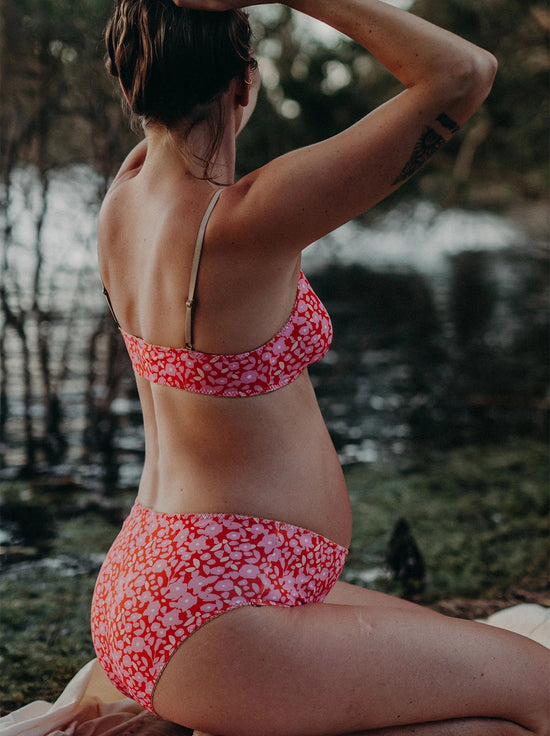 Bimby + Roy - High Waisted Bottoms - DANISI (Pink/Orange Floral)