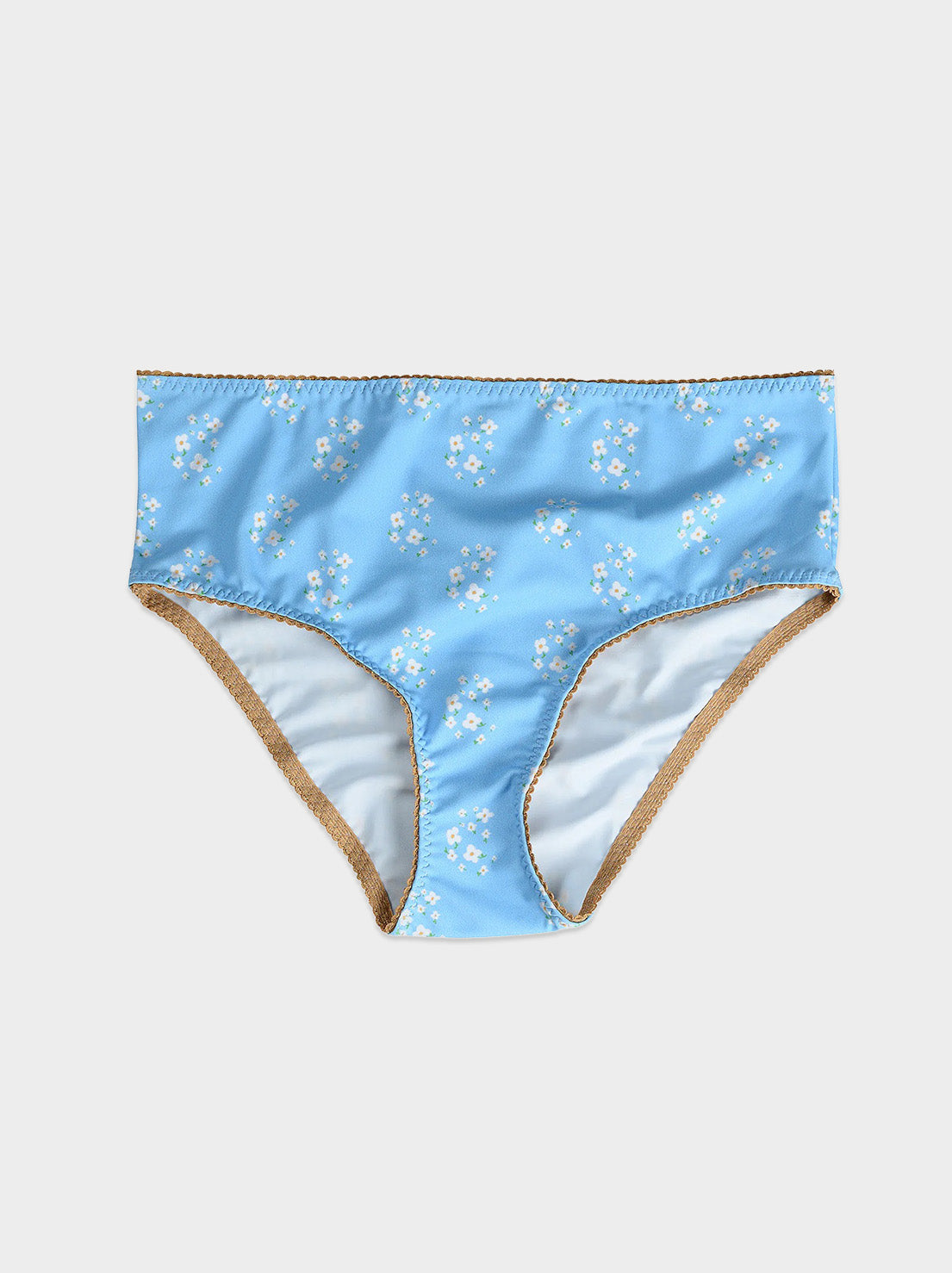 Bimby + Roy - High Waisted Bottoms - GALE (Floral Blue / White)