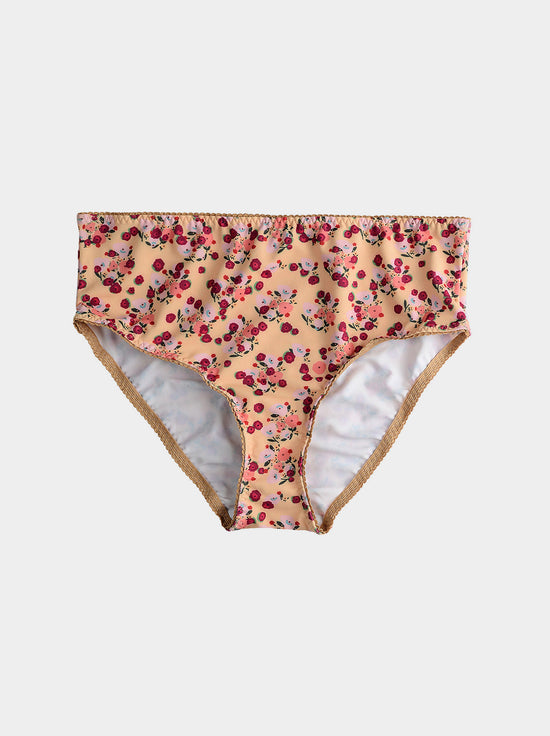 Load image into Gallery viewer, Bimby + Roy - High Waisted Bottoms - KEKE (Peach w/ Pink Florals)

