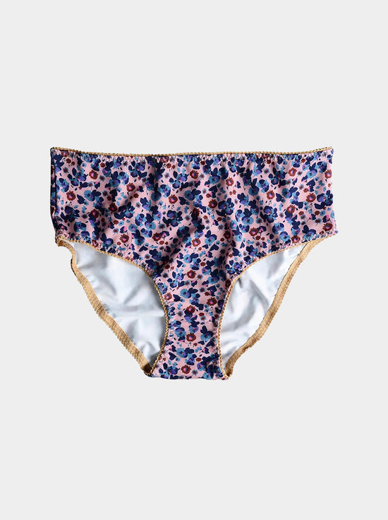 Bimby + Roy - High Waisted Bottoms - SOLIA (Pink/Purple Mini Floral)