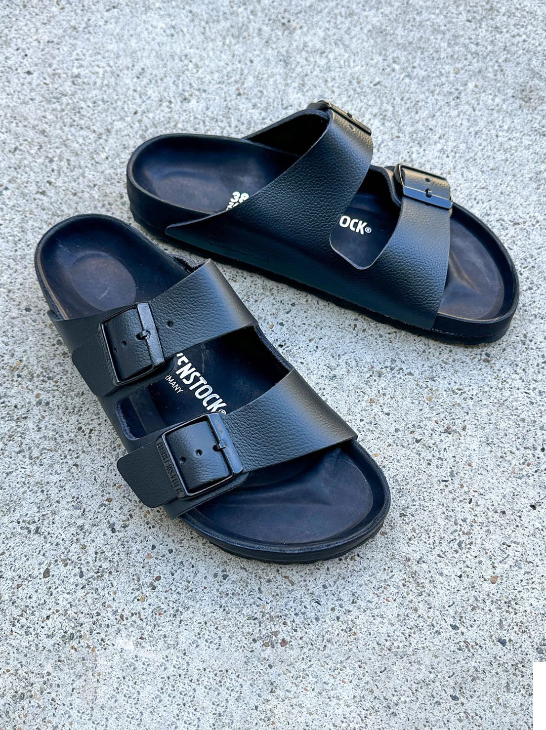 Birkenstock - Arizona - Natural Leather - Exquisite Black - Narrow