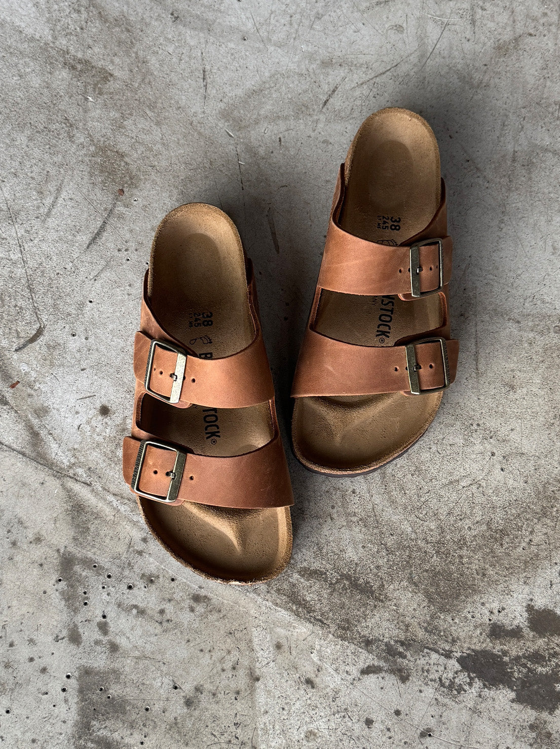 Birkenstock - Arizona - Oiled Leather - Cognac - Regular