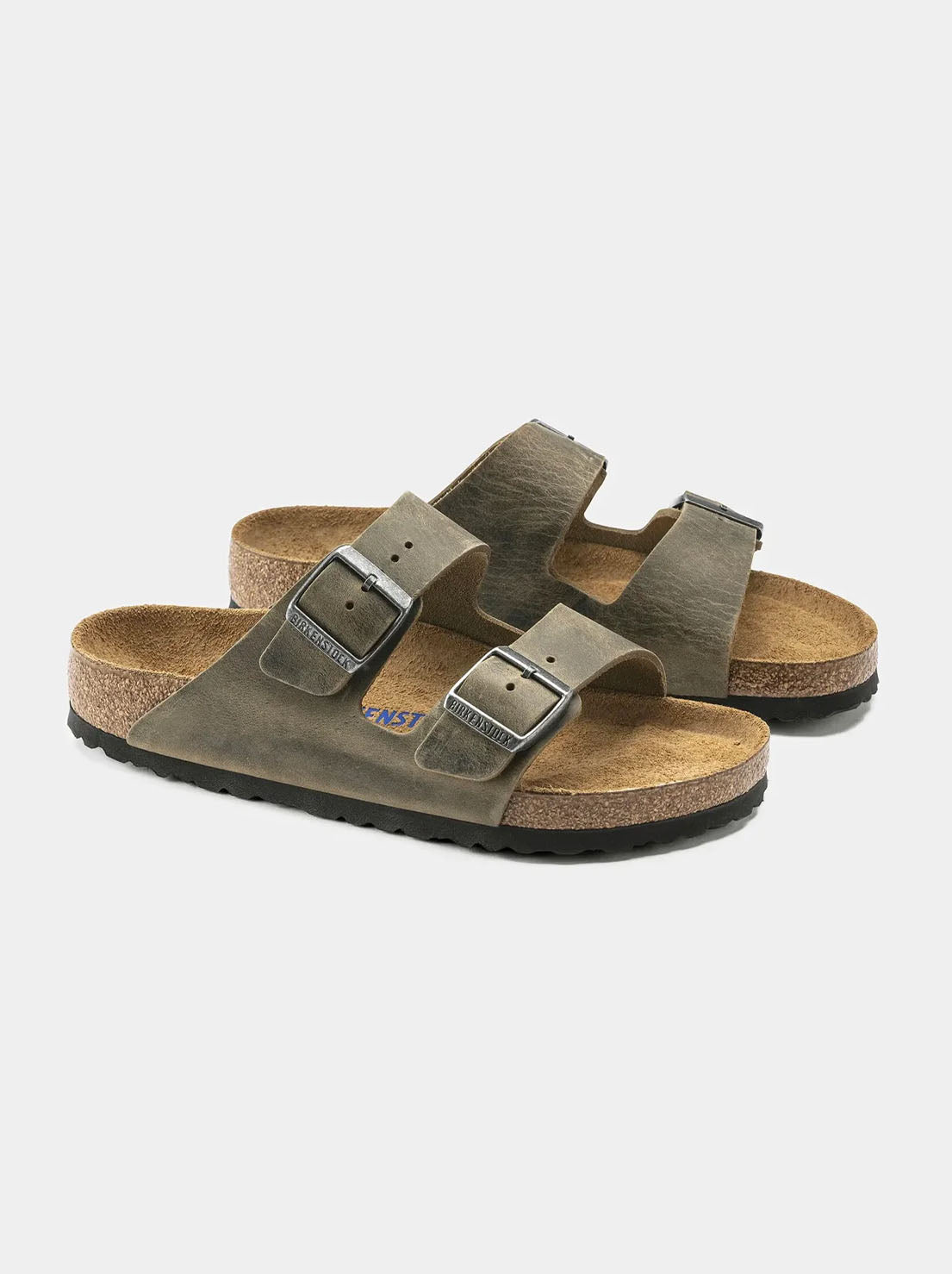 Birkenstock - Arizona - SFB Oiled Leather - Faded Khaki - Narrow
