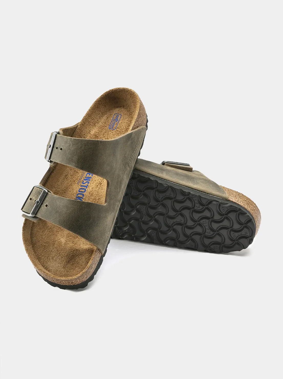 Birkenstock - Arizona - SFB Oiled Leather - Faded Khaki - Narrow