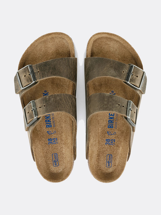 Birkenstock - Arizona - SFB Oiled Leather - Faded Khaki - Regular